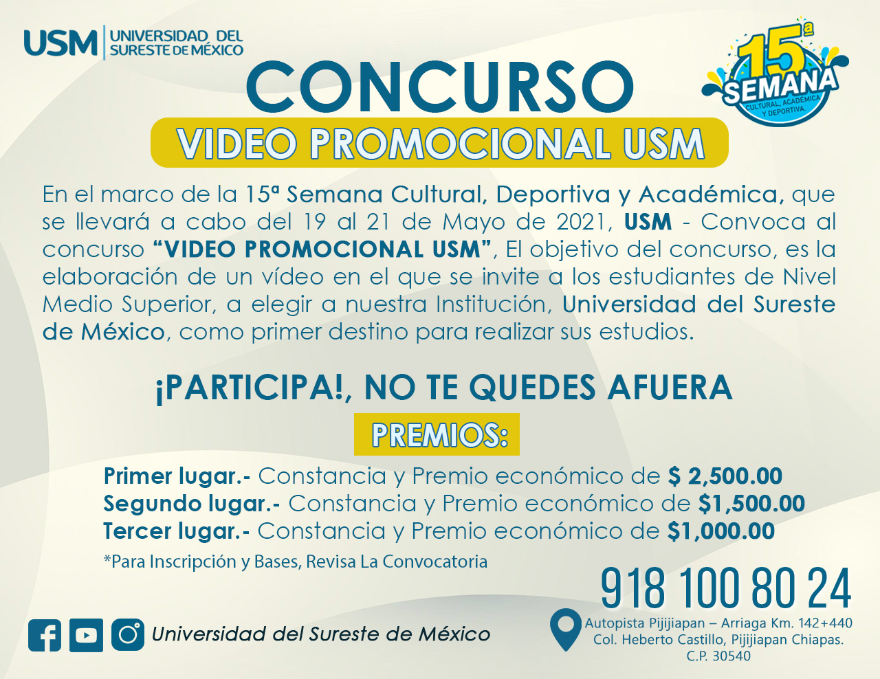 Concurso – Video Promocional USM 2021
